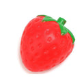 Strawberry shaped stress squeeze ball